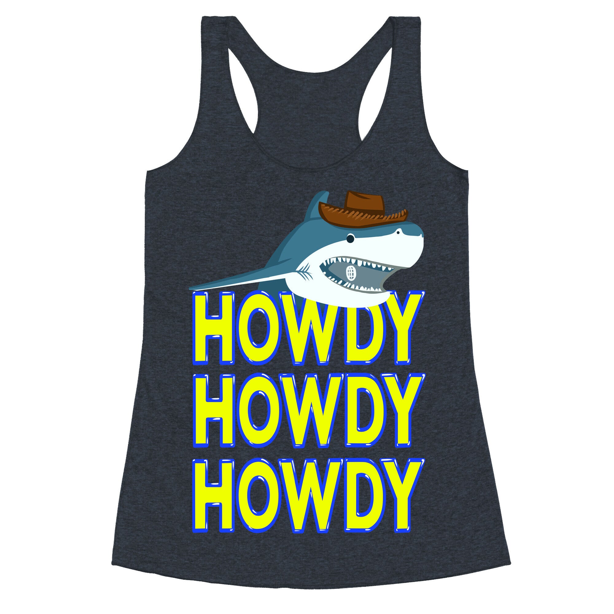 Howdy Shark Racerback Tank